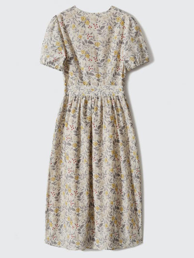 Sophia Vintage Floral Printed Dress