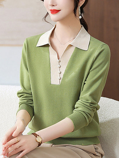 Brooke Casual Lapel Knitted Sweater