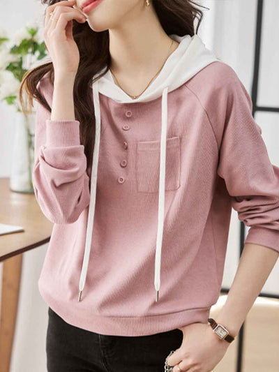 Kylie Casual Pullover Hooded Sweatshirt