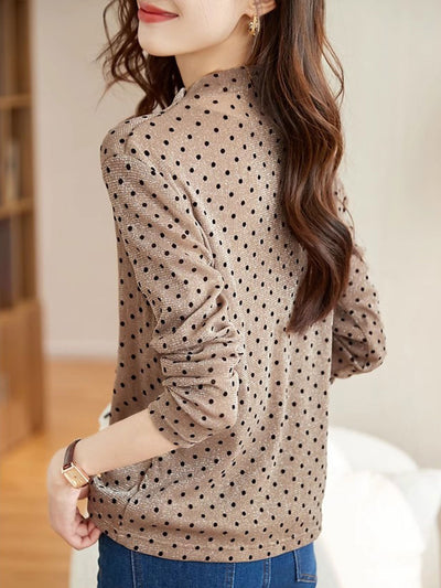 Olivia Classic Shiny Polka Dot Top