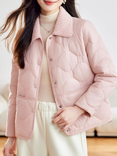 Ella Classic Lapel Solid Color Winter Coat