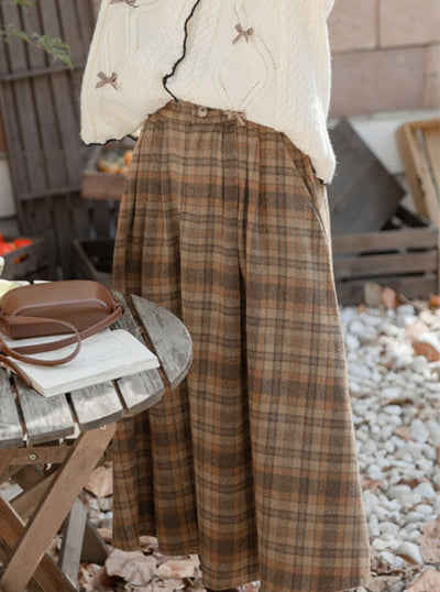 Olivia Classic Plaid Patchwork Skirt