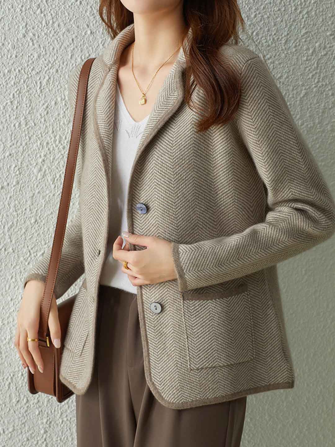 Madison Casual Suit Collar Knitted Coat