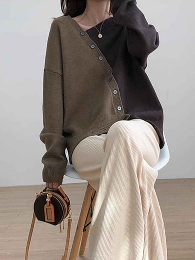 Zoey Casual Irregular Knitted Pullover Sweater