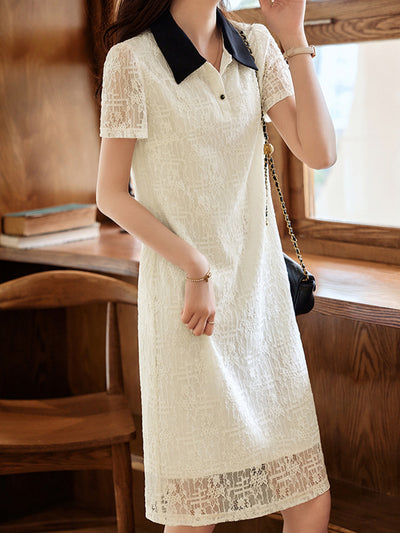 Madison Elegant Lace Hollowed Dress