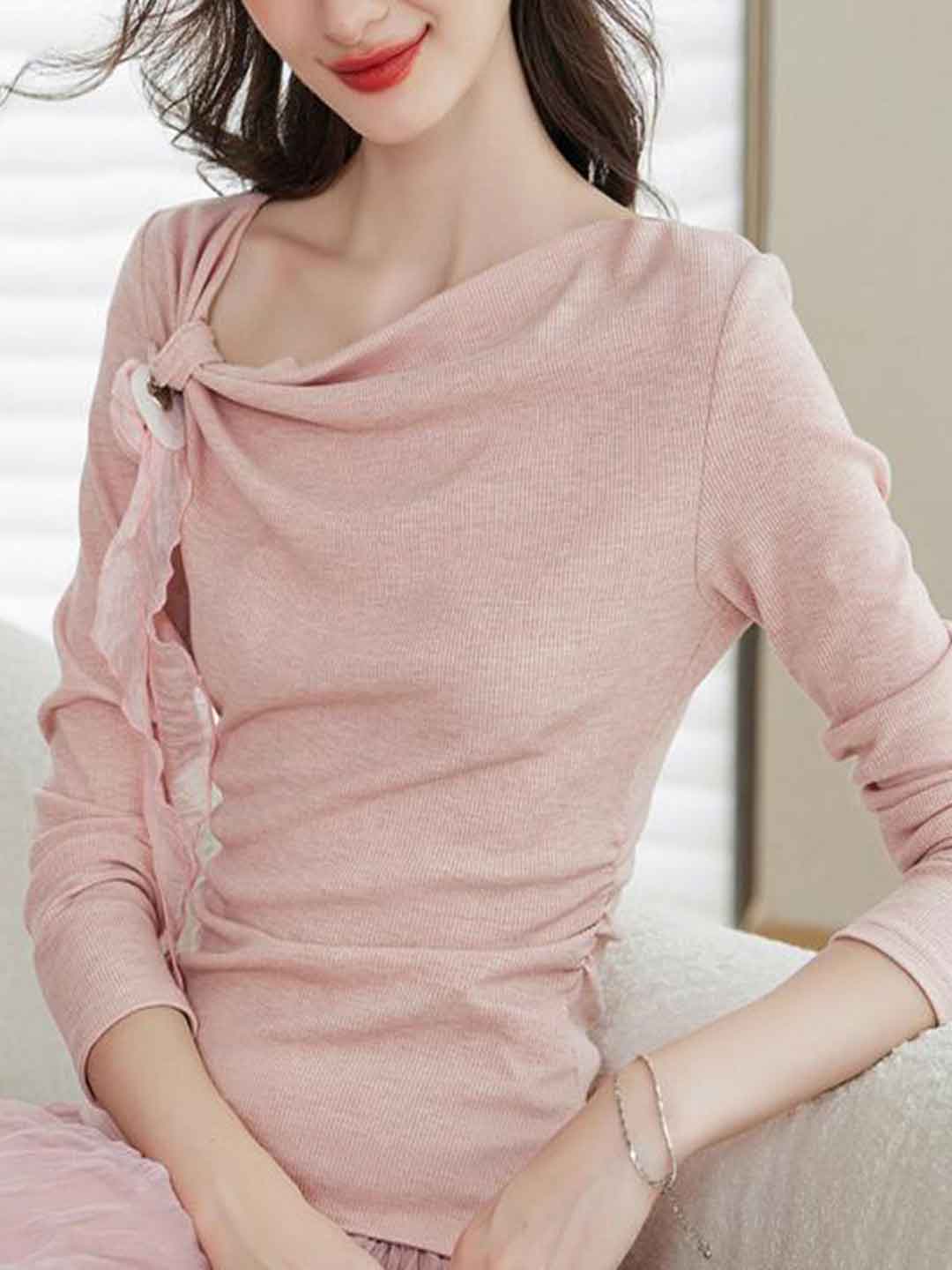 Emma Slim Irregular Detachable Flower Top