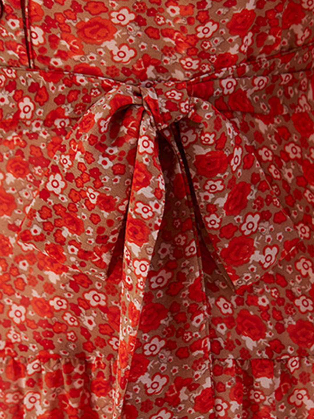Alexis Vintage Ruffle Floral Chiffon Maxi Dress