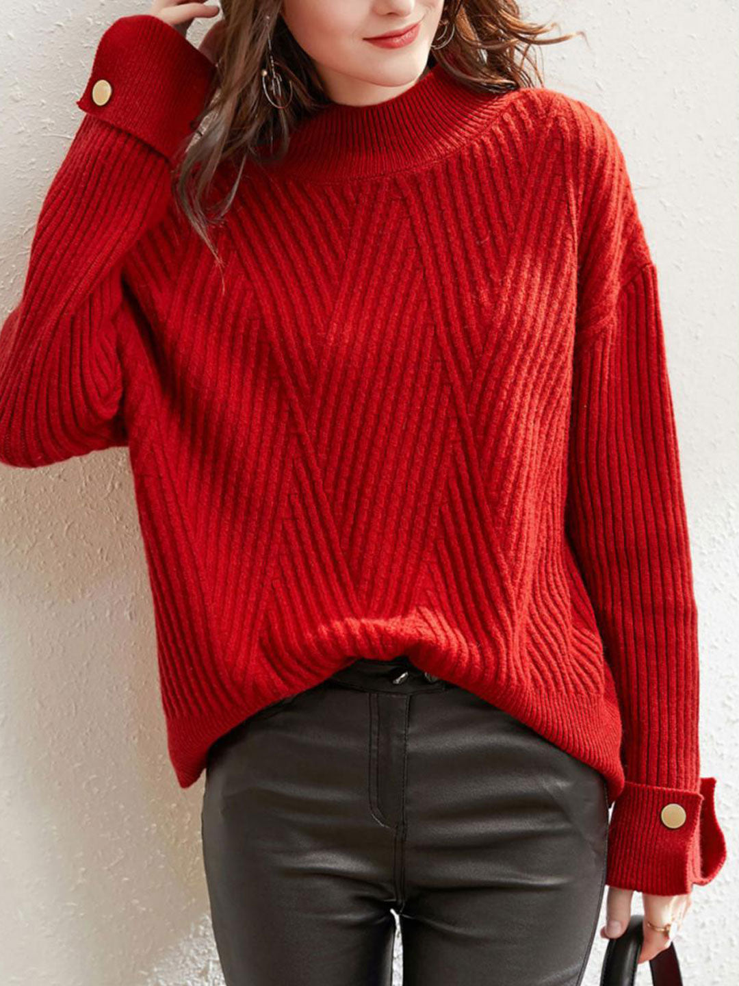 Olivia Casual Loose Knitted Pullover Sweater
