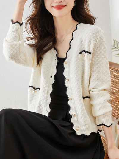 Isabella Classic V-Neck Loose Knitted Cardigan