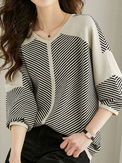 Sarah Loose Striped Knitted Top