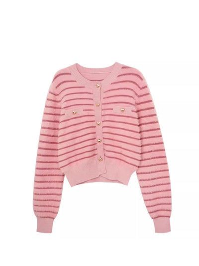 Sofia Retro Crew Neck Striped Sweater