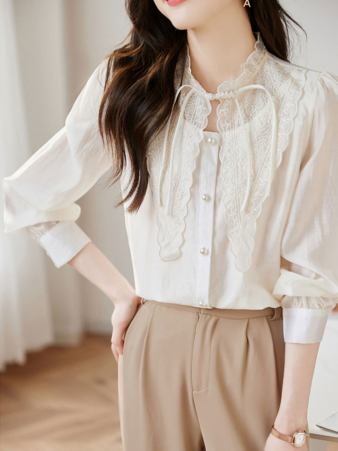 Emma Classic Embroidered Auricular Shirt