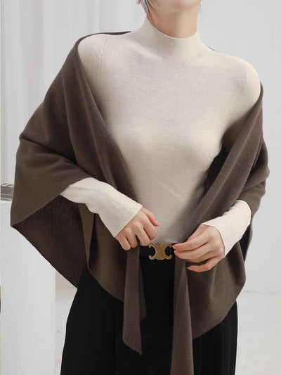Zoey Classic Solid Color Knitted Shawl