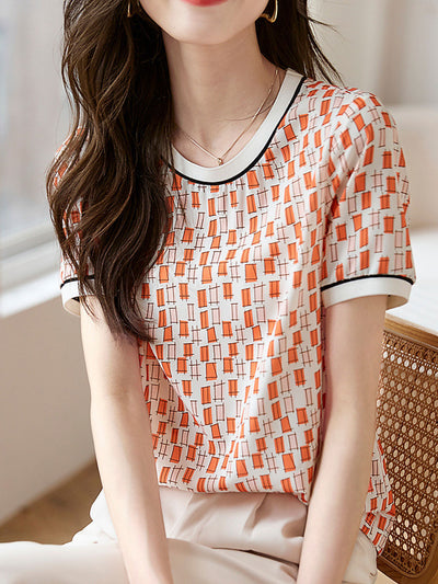 Brianna Casual Color Contrasted Top