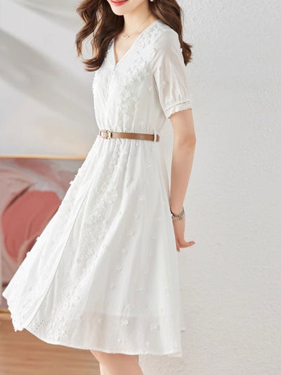 Olivia Retro Lace Hollowed Dress