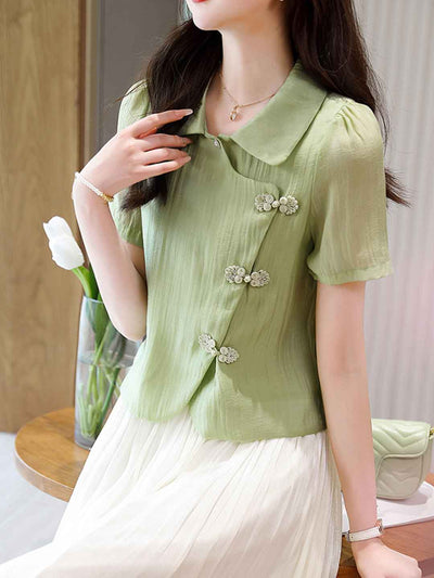 Sophia Elegant Panel Chiffon Top