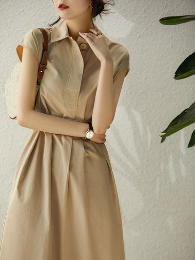 Zoey Elegant V-Neck Lapel Waist Dress