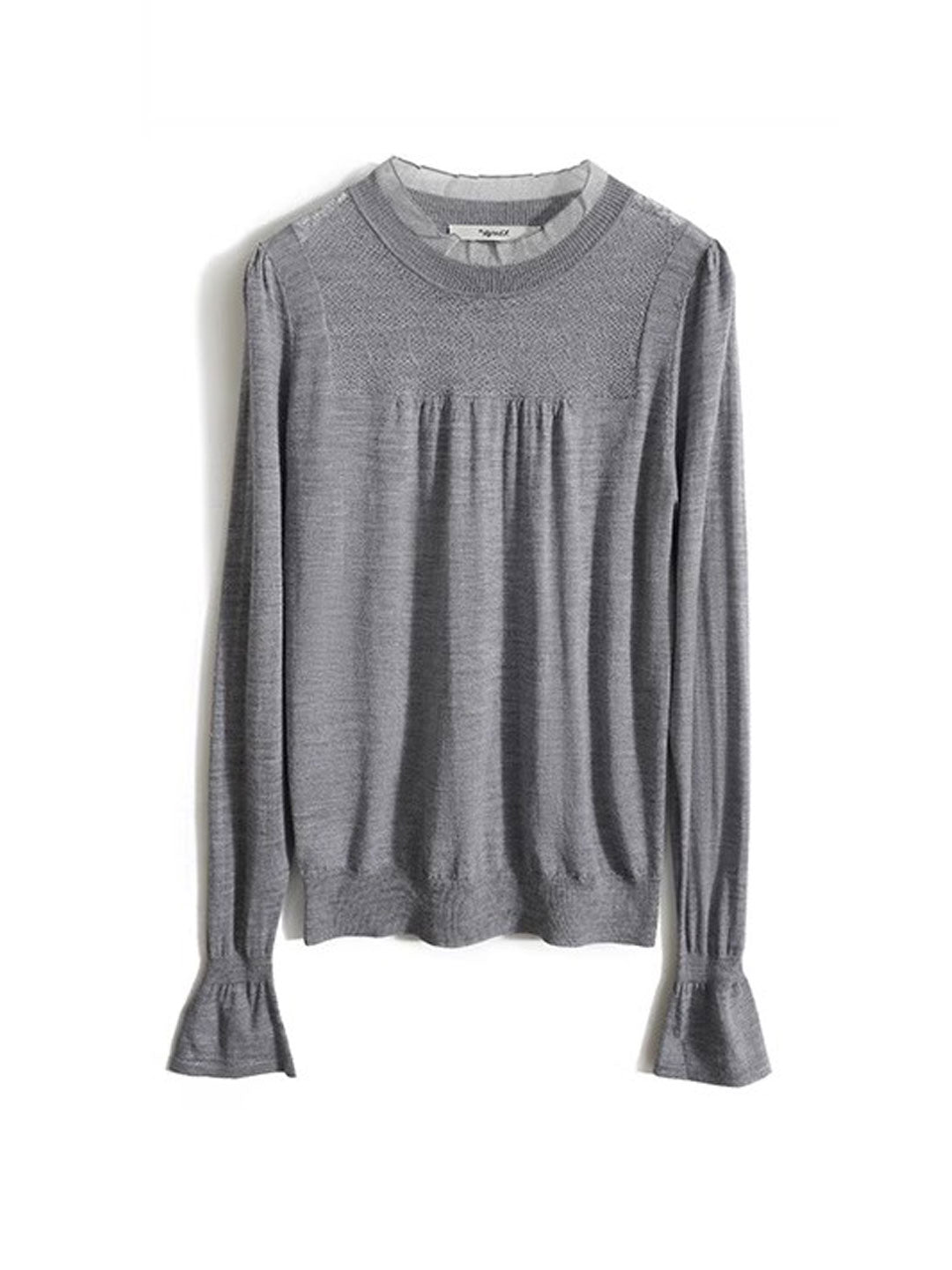 Ava Retro Auricular Collar Hollowed Knitted Top