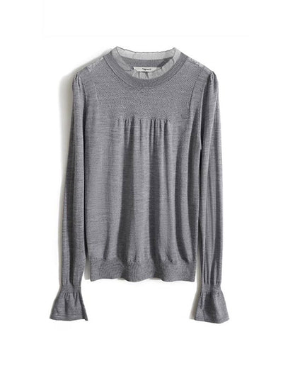 Ava Retro Auricular Collar Hollowed Knitted Top