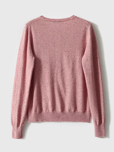 Grace Classic Crew Neck Solid Color Knitted Cardigan