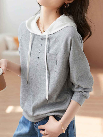 Kylie Casual Pullover Hooded Sweatshirt