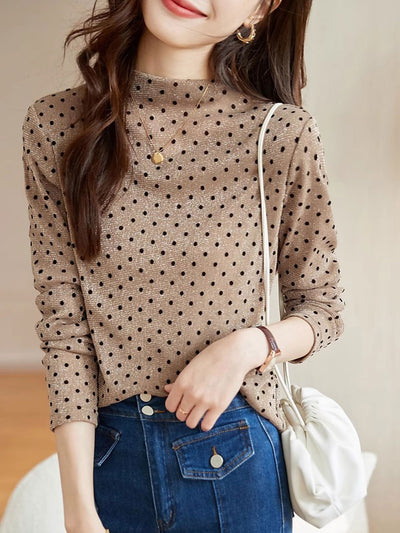 Olivia Classic Shiny Polka Dot Top