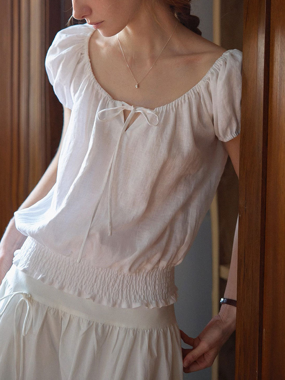 Sophia Loose Crew Neck Solid Color Blouse