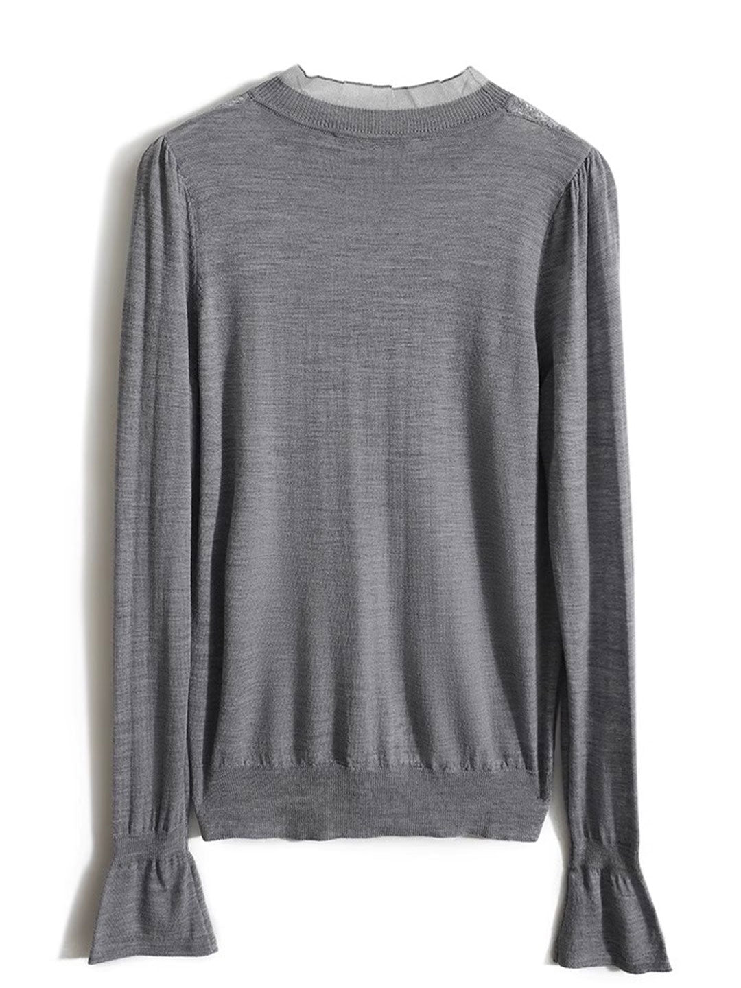 Ava Retro Auricular Collar Hollowed Knitted Top