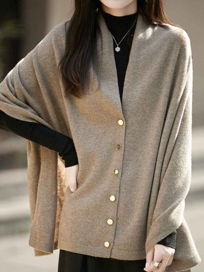 Sarah Daily Irregular Knitted Shawl Sweater Scarf