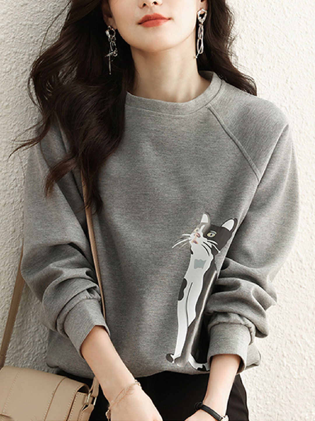 Kayla Casual Crew Neck Pullover Sweatshirt