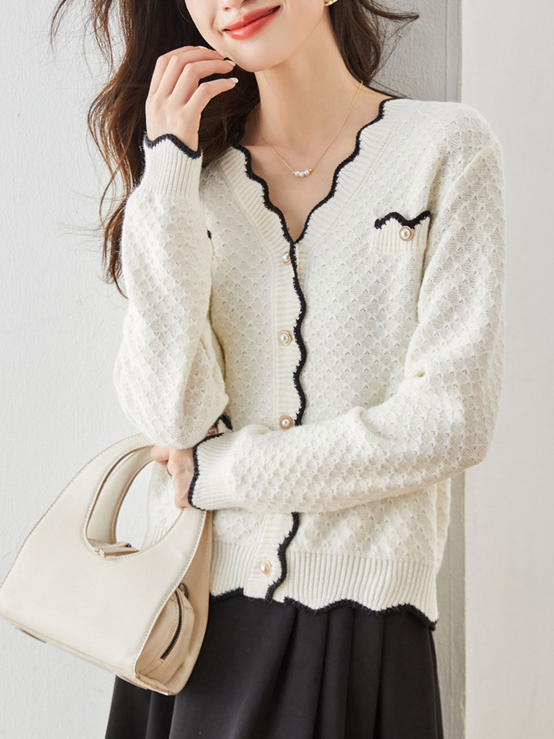 Isabella Classic V-Neck Loose Knitted Cardigan