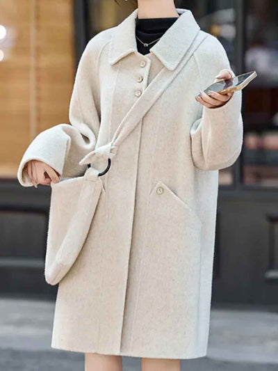 Ava Elegant Lapel Winter Trench Coat