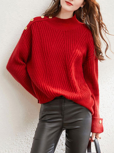 Olivia Casual Loose Knitted Pullover Sweater