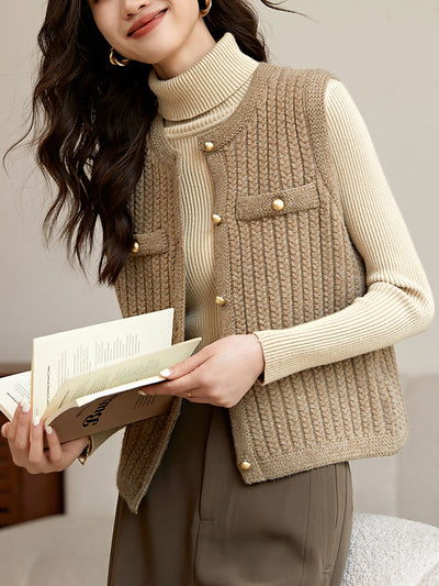 Ella Casual Knitted Vest Sweater