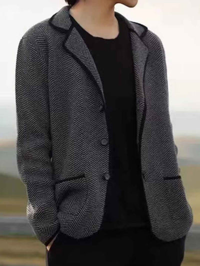 Madison Casual Suit Collar Knitted Coat