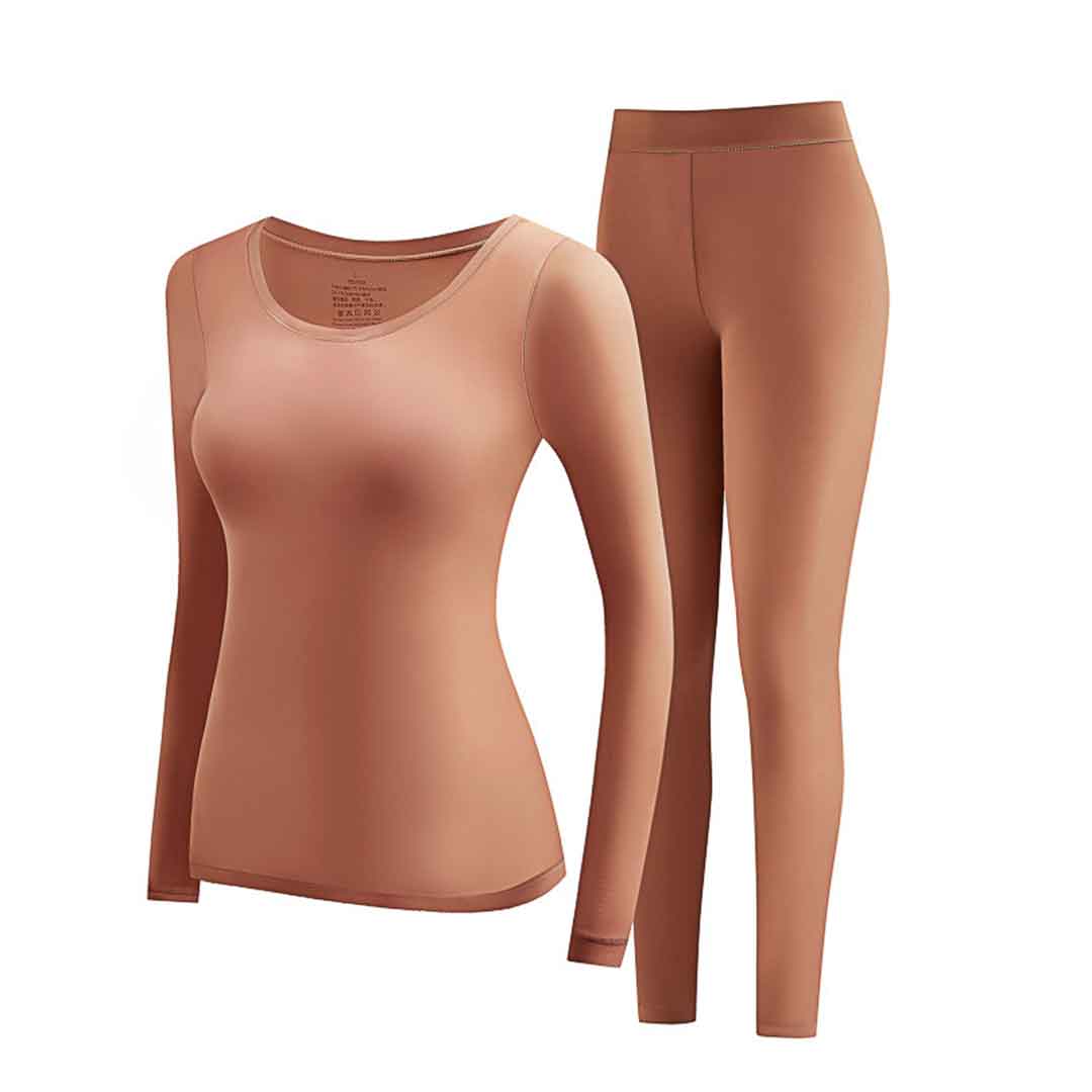 2pcs Women'S Crew Neck Ultra-Thin Underwear Set