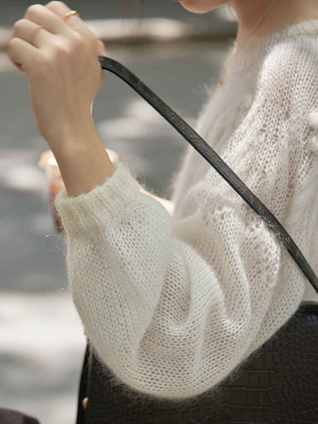 Alexis Loose Crew Neck Pullover Knitted Sweater