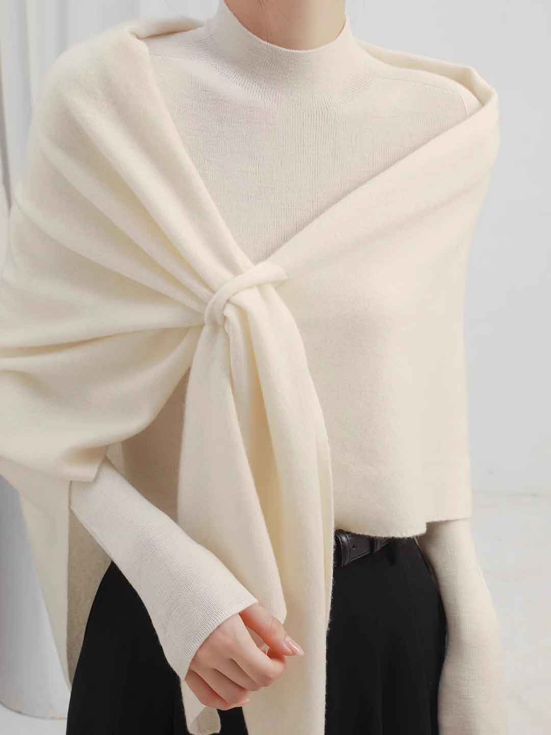 Zoey Classic Solid Color Knitted Shawl