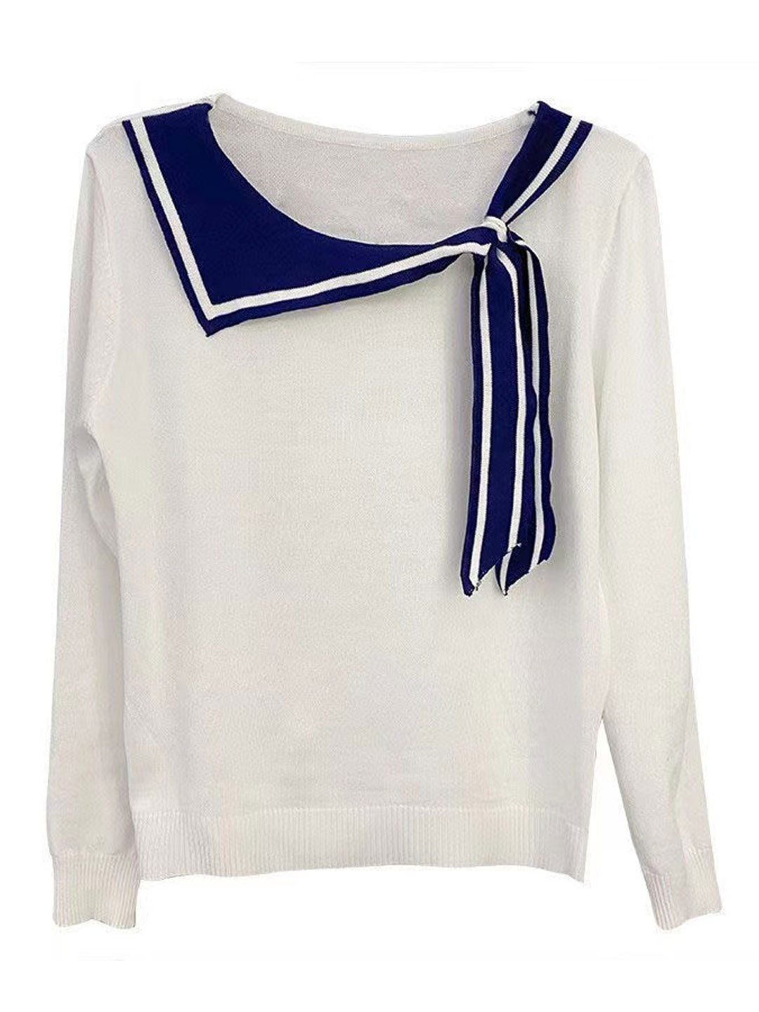 Aaliyah Loose Slope Neck Bow Knitted Sweater