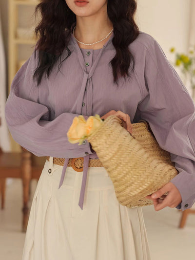 Faith Casual Collar Drawstring Shirt