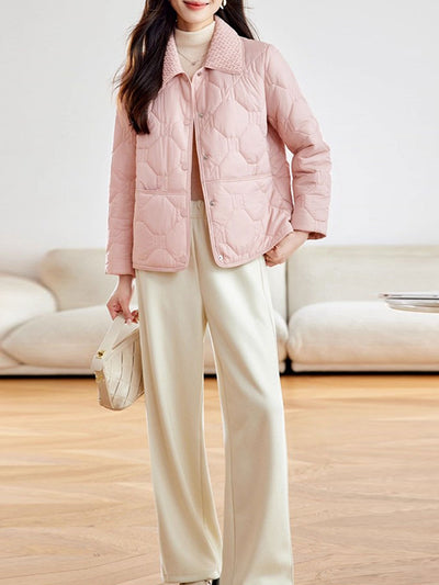 Ella Classic Lapel Solid Color Winter Coat