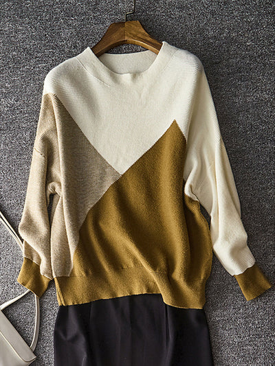 Madison Casual Crew Neck Knitted Pullover Sweater