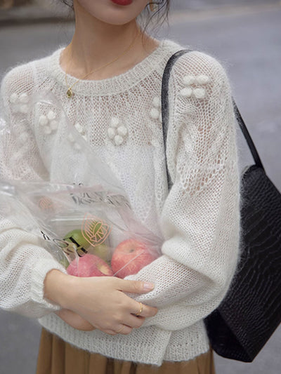 Alexis Loose Crew Neck Pullover Knitted Sweater