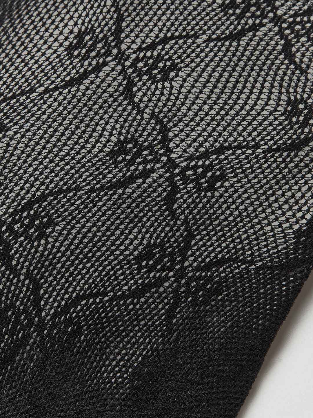 Tulle Sheer Tights With Bow Pattern