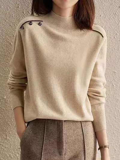 Madeline Casual Turtleneck Knitted Top