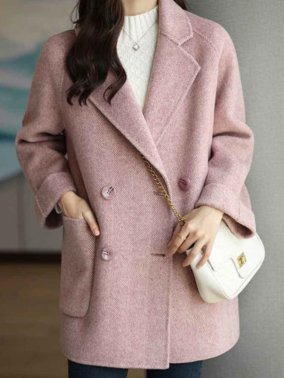 Allison Loose Suit Collar Solid Color Coat