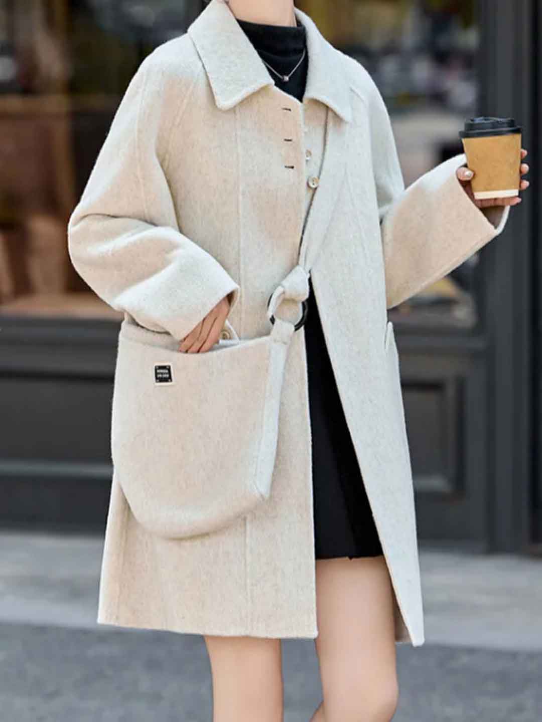 Ava Elegant Lapel Winter Trench Coat