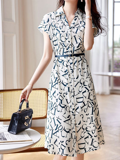 Maria Classic Monogram Printed Dress