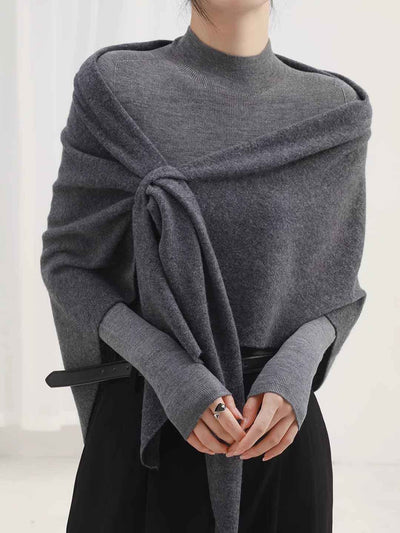 Zoey Classic Solid Color Knitted Shawl