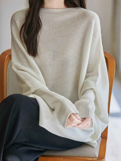 Lily Loose Irregular Knitted Cape Top